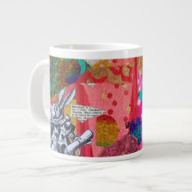 Vintage Owl & White Rabbit Jumbo Mug
