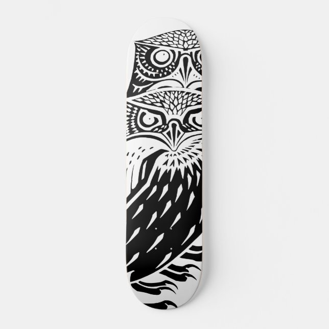 Vintage Owls   Skateboard (Front)