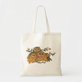 Vintage Owls Tote Bag