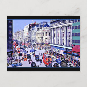 Vintage Oxford Street London Postcard