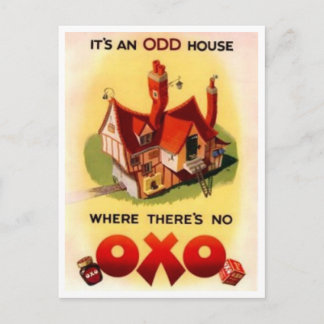 Vintage OXO Ad - It's And Odd House Where There's Postcard