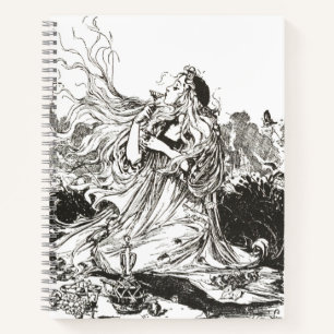 Vintage Oz Art Nouveau Goddess "Polychrome" Notebook