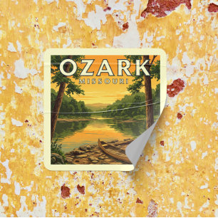 Vintage Ozark Missouri Square Sticker