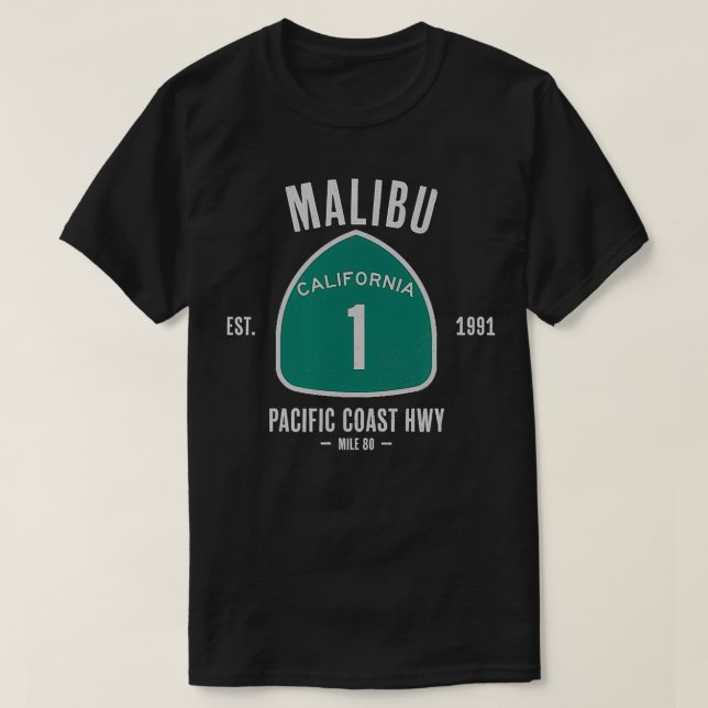 Vintage Pacific Coast Highway  T-Shirt (Design Front)