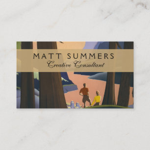 Vintage Pacific Northwest Travel Poster 1925 Train Business Card