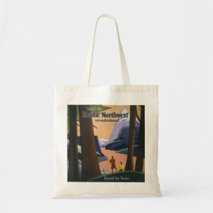 Vintage Pacific Northwest Travel Poster 1925 Train Tote Bag
