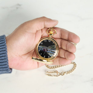 Vintage Paddle Steamer Popout Art, Pocket Watch