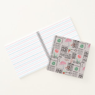 Vintage page newspaper polka dots stylish retro notebook