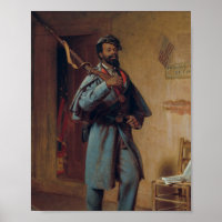 Vintage Painting A Bit of War History: The Recruit