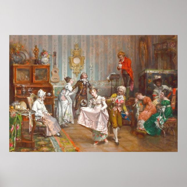 vintage painting dance poster (Front)