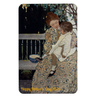 VINTAGE Painting Mother's Day ~  Magnet