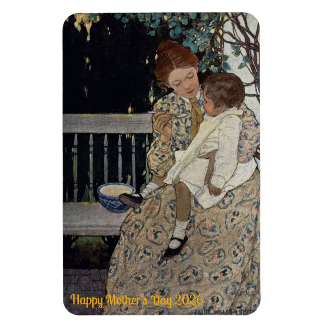 VINTAGE Painting Mother's Day ~  Magnet (Vertical)