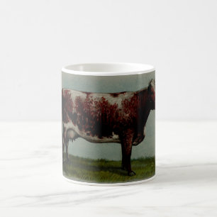 Vintage painting of a Shorthorn Cow Coffee Mug