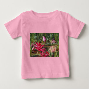 Vintage Painting Pink Blossoms Flowers Baby T-Shirt