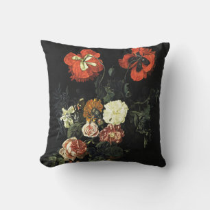 Vintage painting Still Life with Flowers Cushion
