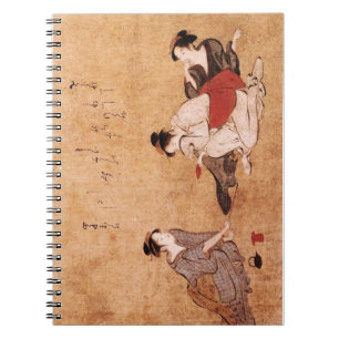 Vintage Painting "Three Drunken Women" Spiral Notebook