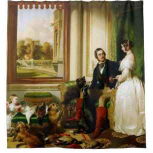 VINTAGE PAINTINGS SHOWER CURTAIN