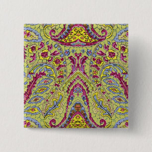 Vintage Paisley 15 Cm Square Badge