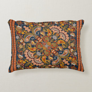 Vintage paisley bandanna print,  silk neck scarf o decorative cushion