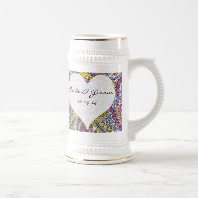 Vintage Paisley Beer Stein (Right)