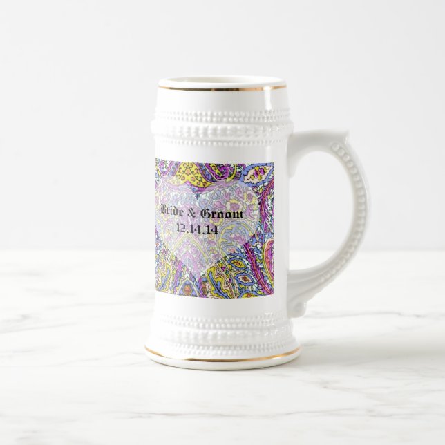 Vintage Paisley Beer Stein (Right)