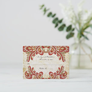 Vintage Paisley Damask Table Place Cards