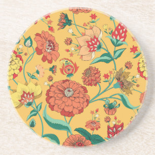 Vintage Paisley Floral Garden Coaster
