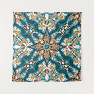vintage paisley kerchief ornament print. Silk head Tapestry