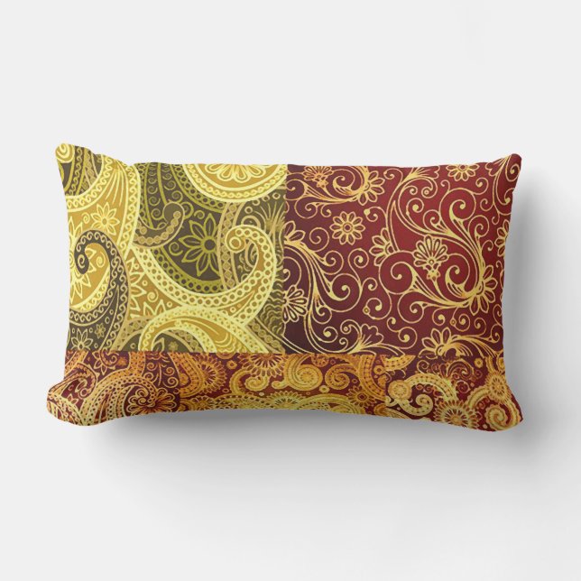 Vintage Paisley Lumbar Cushion (Front)
