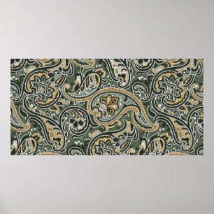 vintage Paisley oriental ethnic Pattern Seamless p Poster