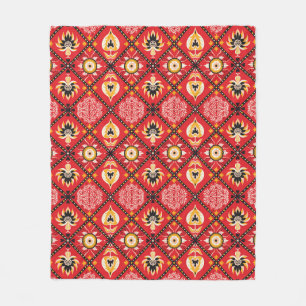 Vintage Paisley Passion - Asian Silk Sensation! Fleece Blanket