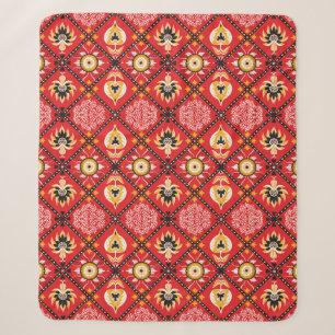 Vintage Paisley Passion - Asian Silk Sensation! Sherpa Blanket