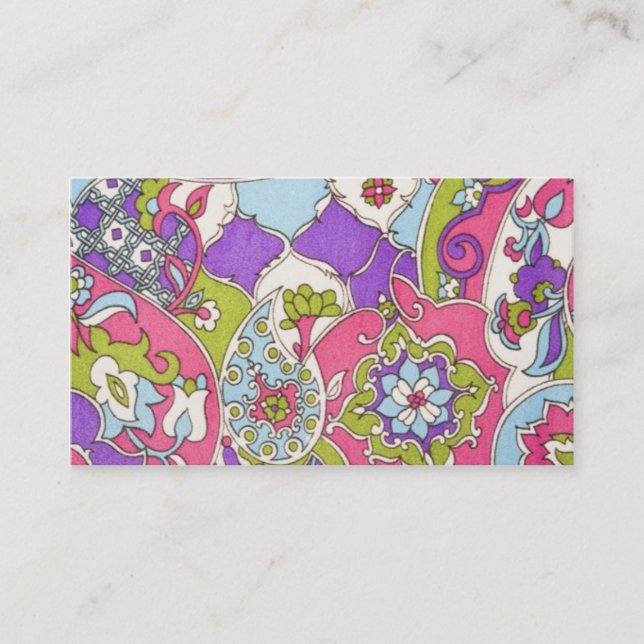 Vintage Paisley Pattern Business Card (Front)