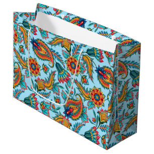Vintage Paisley Pattern Large Gift Bag