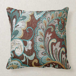 Vintage Paisley Pattern Throw Pillow