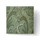 Vintage Paisley Sage MoJo Throw Pillow