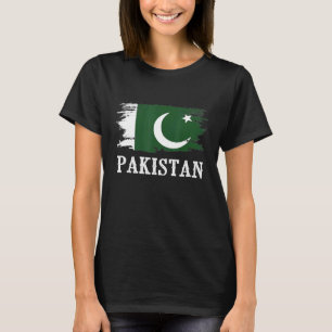 Vintage Pakistan Flag I Love Pakistan T-Shirt