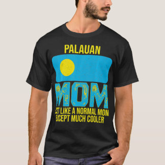 Vintage Palauan Mum Palau Flag For Mother's Day T-Shirt