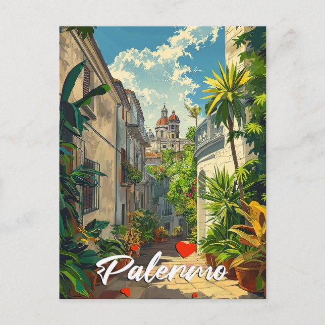 Vintage Palermo  Postcard (Front)