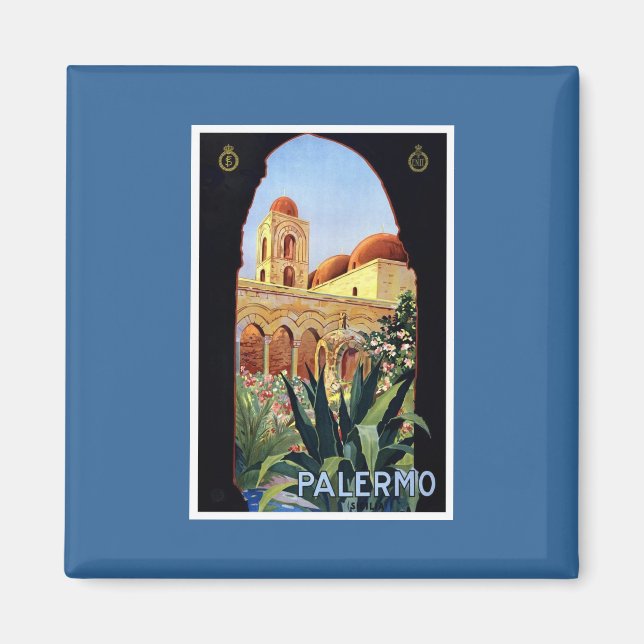 Vintage Palermo Sicilia Magnet (Front)