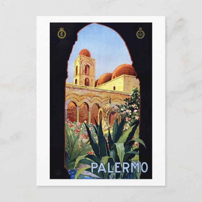 Vintage Palermo Sicilia Postcard (Front)