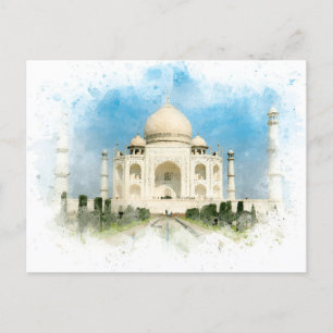 Vintage Palestine gaza Peace Travel watercolor Postcard