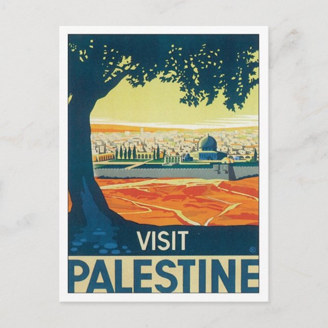 Vintage Palestine Middle East Postcard (Front)