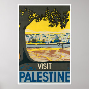 Vintage Palestine Palestinian Art Print Middle