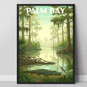 Vintage Palm Bay Florida Poster