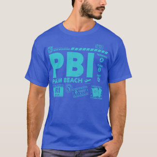 Vintage Palm Beach PBI Airport Code Travel Day Ret T-Shirt