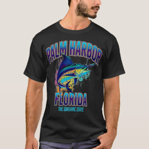 Vintage Palm Harbour Florida Retro FL Front Back T-Shirt