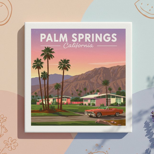 Vintage Palm Springs California Tile (Creator Uploaded)