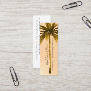 Vintage Palm Terracotta Tropical Elegant  Mini Business Card