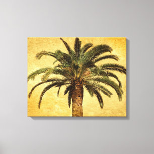 Vintage Palm Tree - Tropical Customised Template Canvas Print